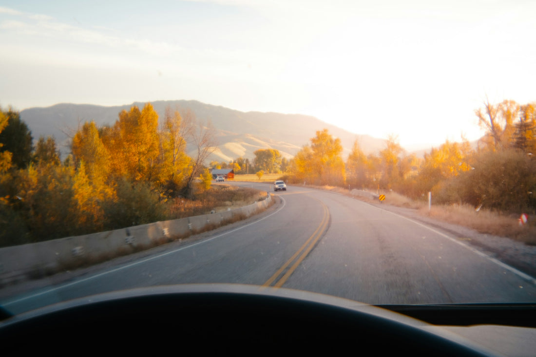 Scenic fall road for a short weekend getaway