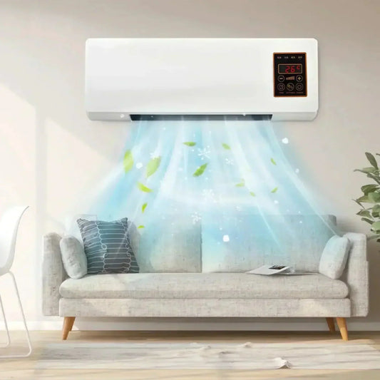 Multifunctional wall air conditioner front view — compact design for small room cooling