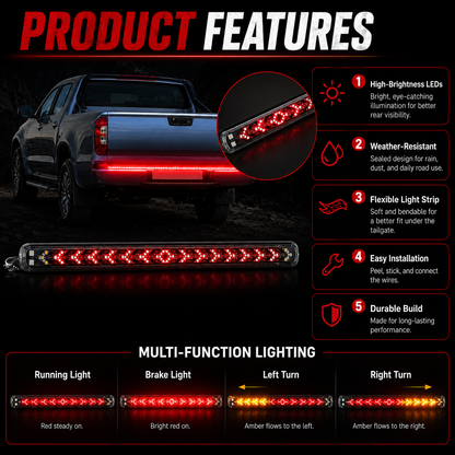 🔥Hot Sale！💡🚗60-Inch LED Tailgate Light Bar Strip