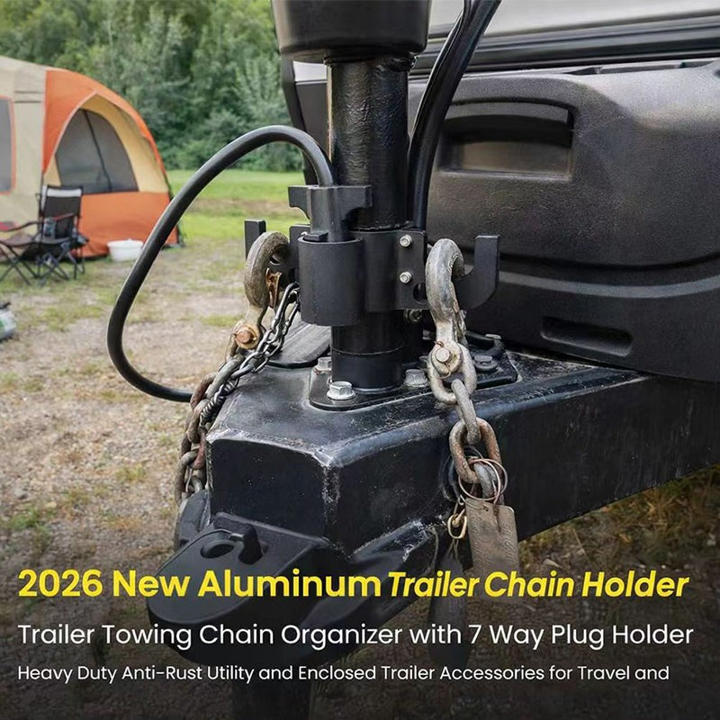 🔥2026 Aluminum RV Towing Chain Organizer & 7-Way Plug Holder ( RV Camper Accessories )
