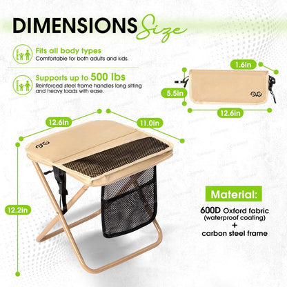 RV Travel Folding Chair – Ultra-Light Portable Camping Seat