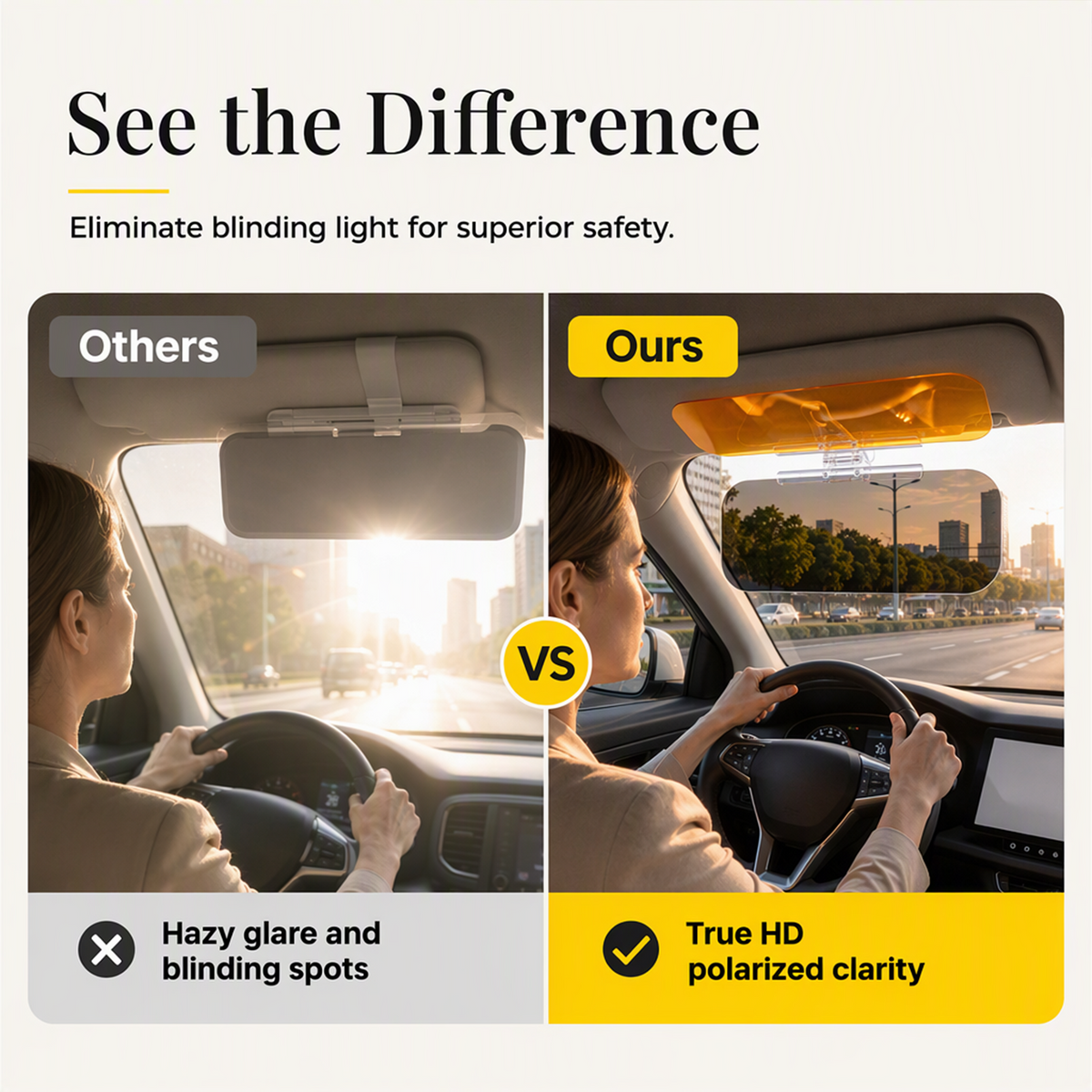 🌙 Universal HD Anti-Glare Visor – Day & night driving safety ✨
