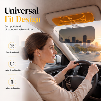 🌙 Universal HD Anti-Glare Visor – Day & night driving safety ✨