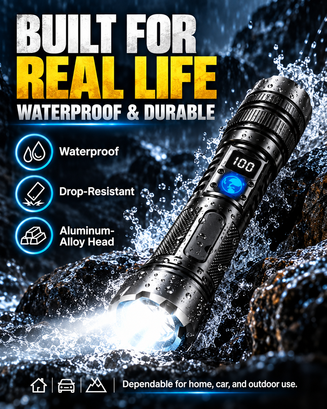 🔦Powerful Flashlight for Home & Emergencies
