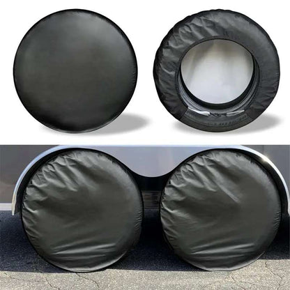 Selnivo 4-Pack Heavy Duty Waterproof RV Wheel Covers - UV, Snow, Dust Protection for Travel Trailers, Campers, SUVs, Motorhomes (Fit 29"-33") - Tire Covers for Trailers