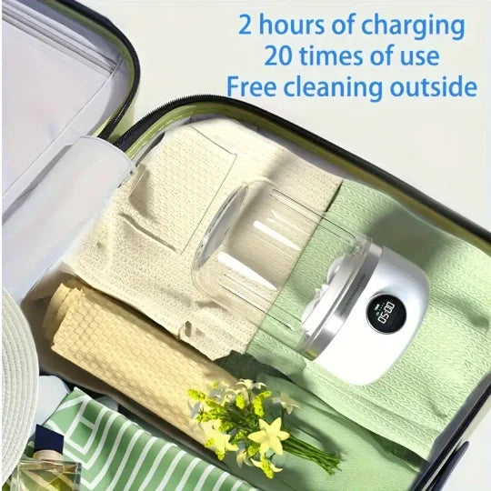 🚐 Portable RV Washer 💦 USB Rechargeable Laundry Solution for Socks, Underwear & Road Trips