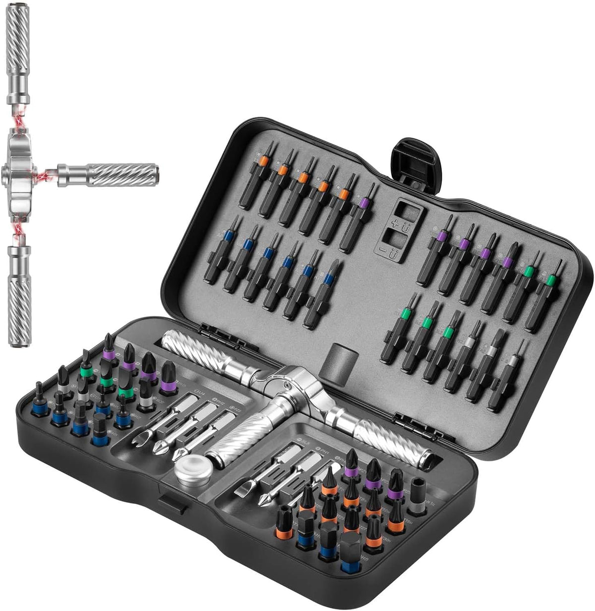Compact ratchet screwdriver handle