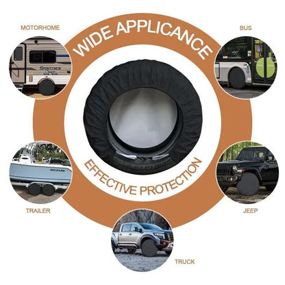 Selnivo 4-Pack Heavy Duty Waterproof RV Wheel Covers - UV, Snow, Dust Protection for Travel Trailers, Campers, SUVs, Motorhomes (Fit 29"-33") - Tire Covers for Trailers