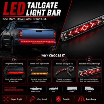 🔥Hot Sale！💡🚗60-Inch LED Tailgate Light Bar Strip