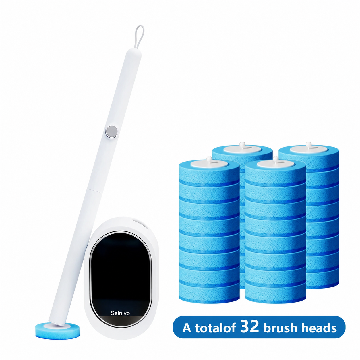 🚽 Selnivo™ Disposable Toilet Brush Kit – No-Touch Deep Cleaning for Home & RV Bathrooms ✨