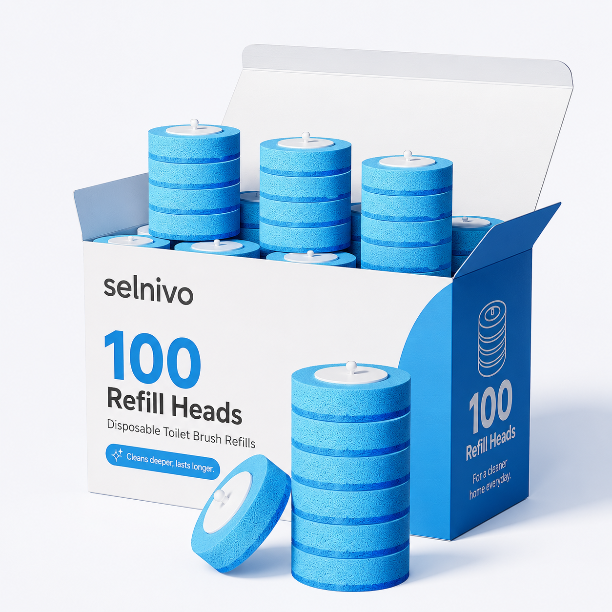 🚽 Selnivo™ Disposable Toilet Brush Kit – No-Touch Deep Cleaning for Home & RV Bathrooms ✨