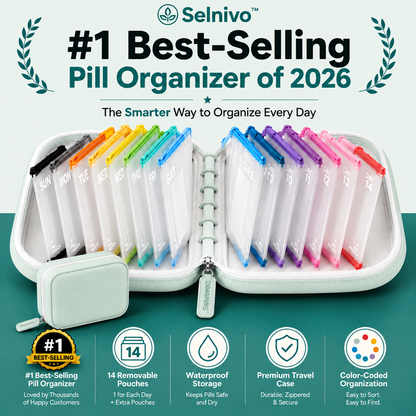 Selnivo – Waterproof Weekly Pill Organizer