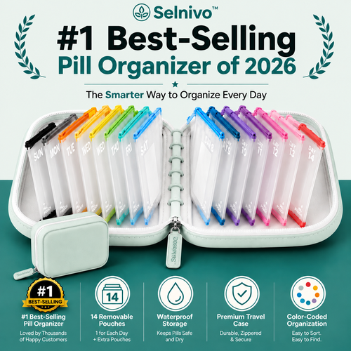 Selnivo – Waterproof Weekly Pill Organizer