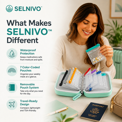 Selnivo – Waterproof Weekly Pill Organizer