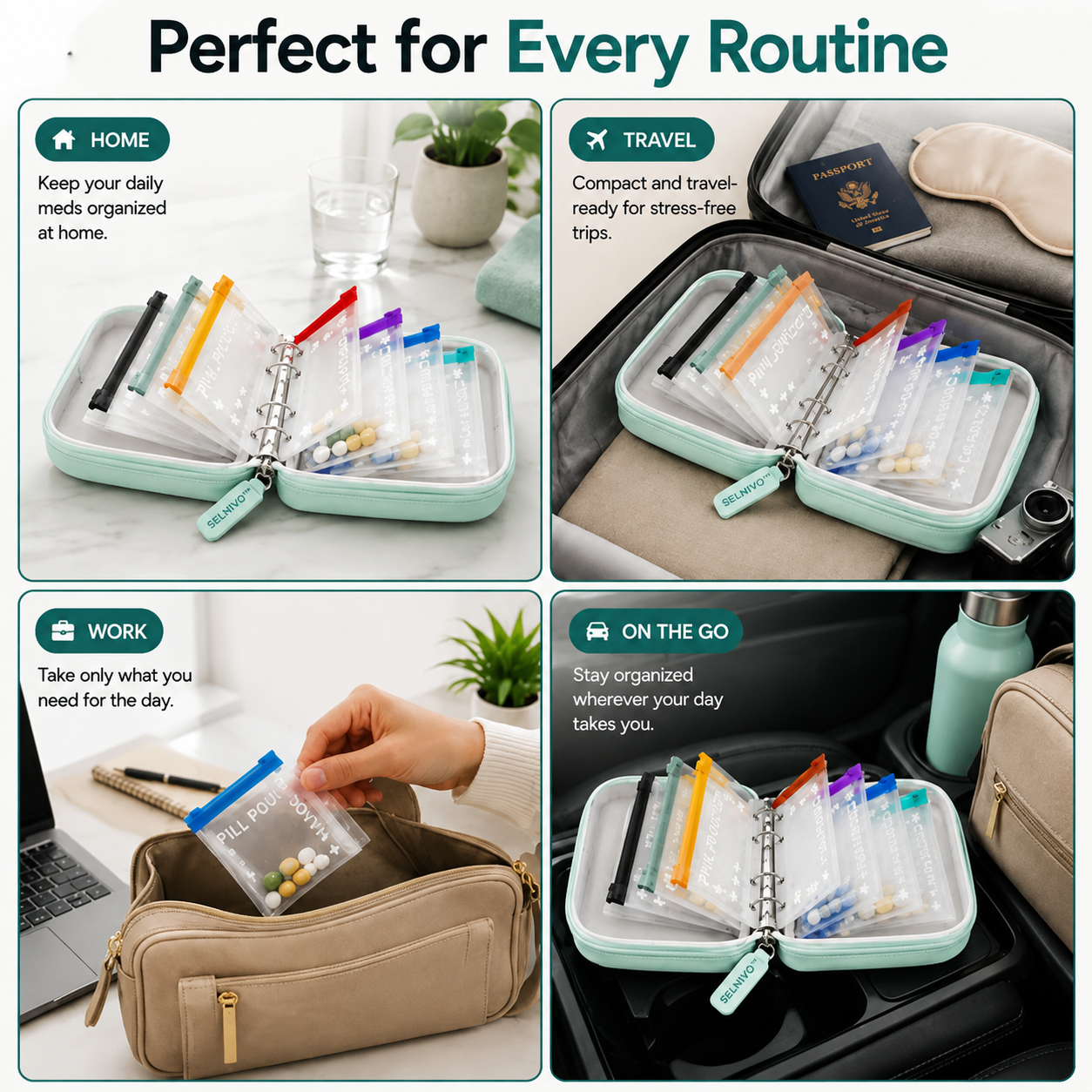 Selnivo – Waterproof Weekly Pill Organizer