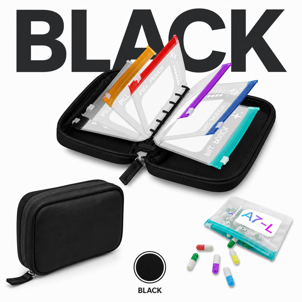 Selnivo compact travel pill organizer