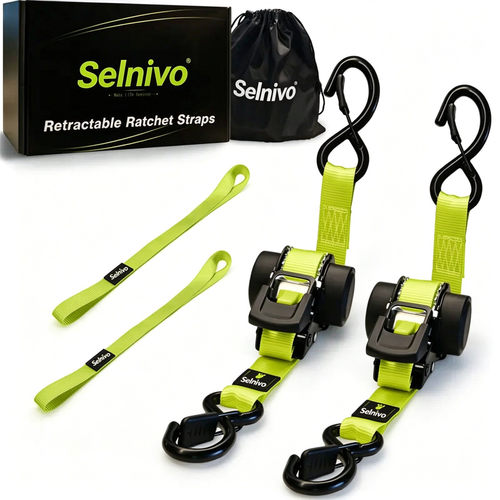 Sturdy Retractable Ratchet Straps