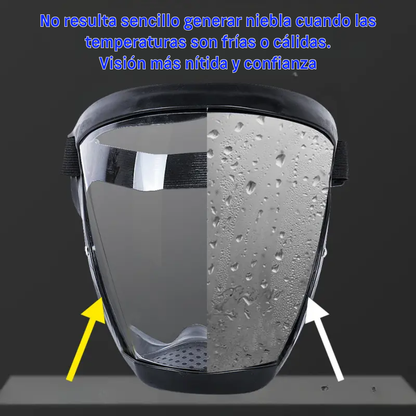 🛡 La visera protege la cara, los ojos y las vías respiratorias durante el trabajo