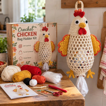 TopSpire® Crochet Animal Bag Holder DIY Kit – Cute & Functional Hanging Storage Craft Kit
