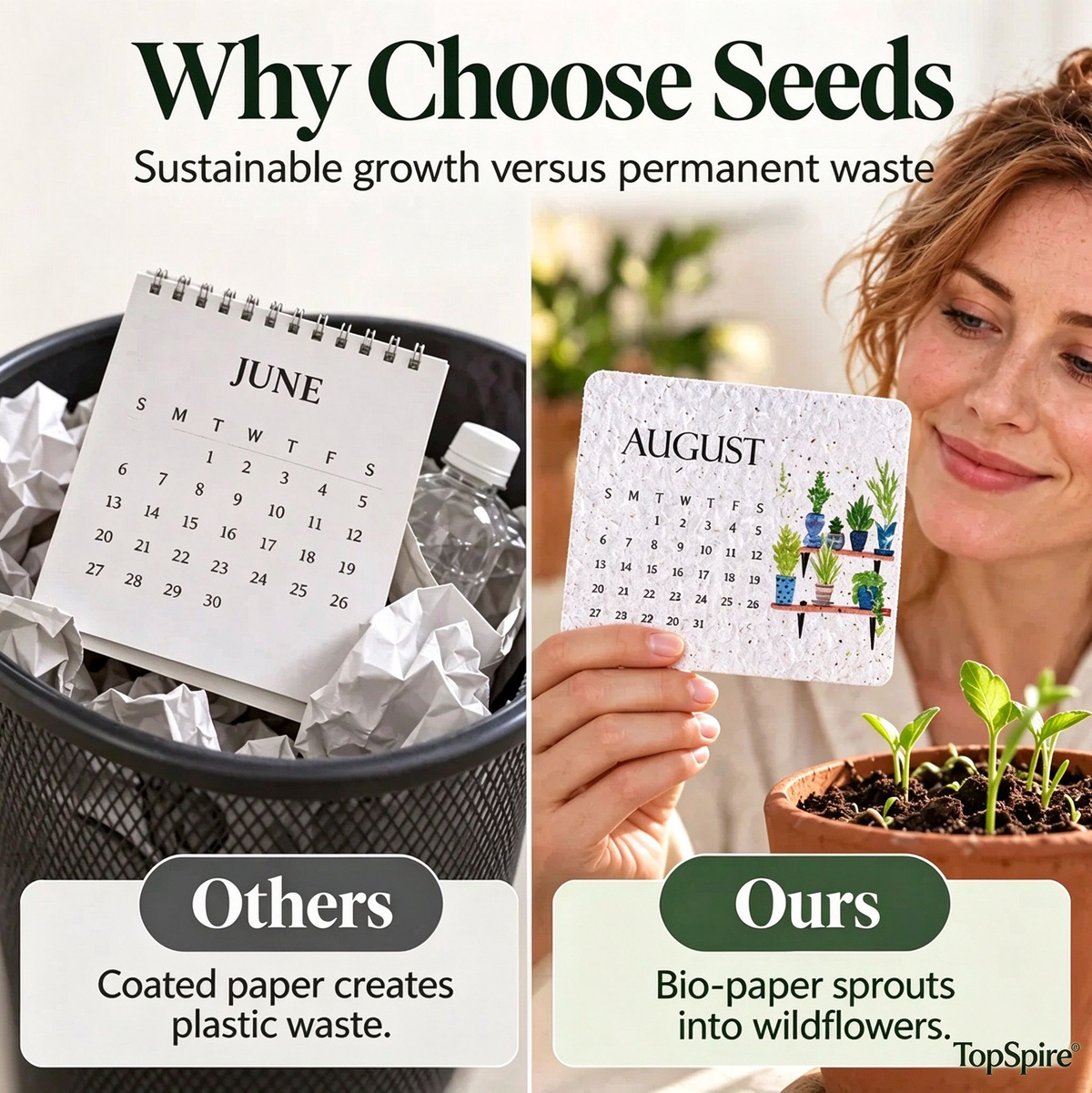 TopSpire® Early Holiday Sale 50% OFF Eco-Friendly Plantable “Timeless” Seed Calendar 2027
