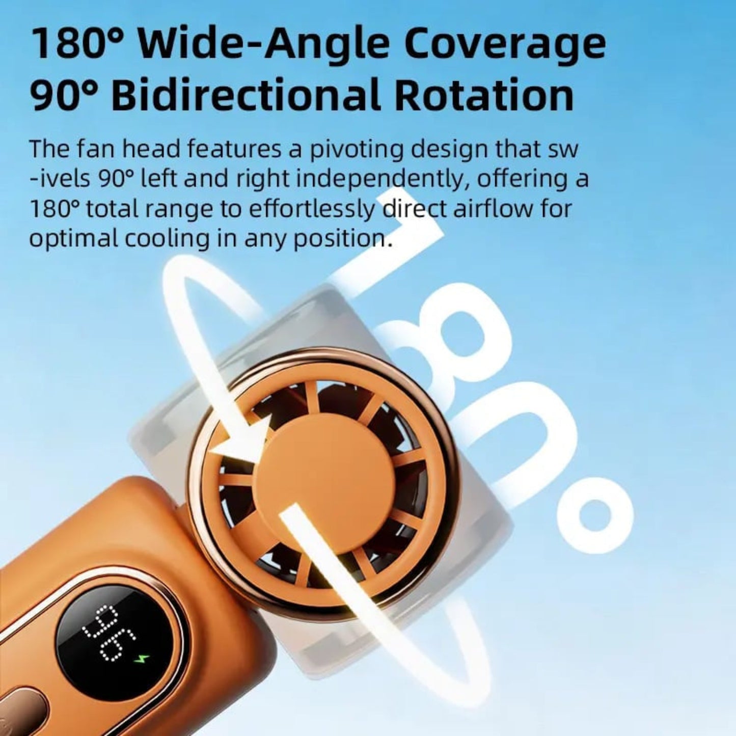 Mini handheld fan perfect for travel and camping