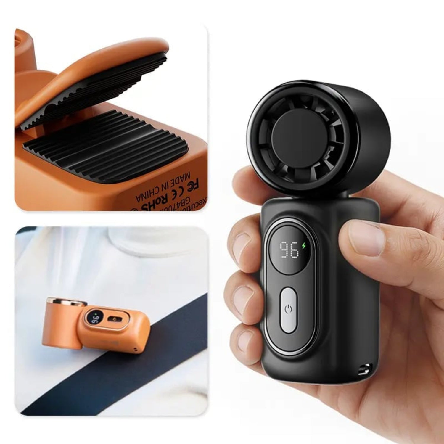 Lightweight handheld cooling fan for instant refreshment