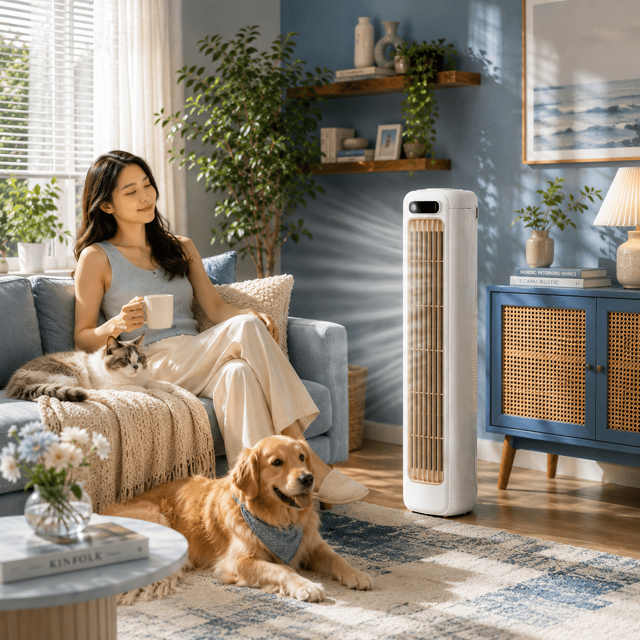 personal tower fan for workspace