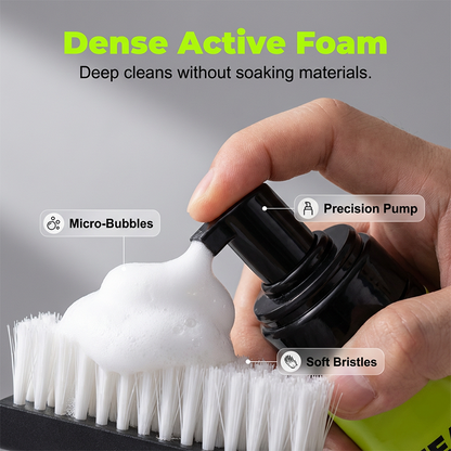4-Piece Sneaker Cleaning Kit – Foam Cleaner, Brush, Towel & Wipe