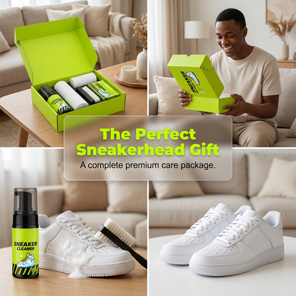 4-Piece Sneaker Cleaning Kit – Foam Cleaner, Brush, Towel & Wipe
