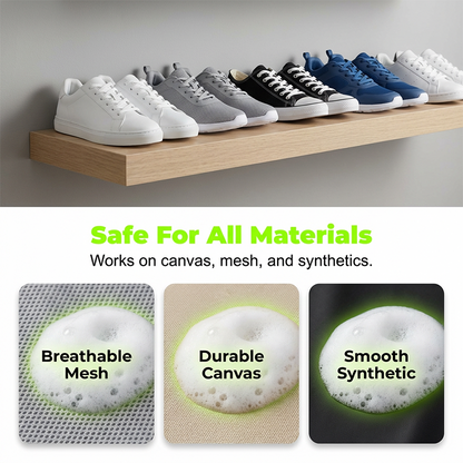 4-Piece Sneaker Cleaning Kit – Foam Cleaner, Brush, Towel & Wipe